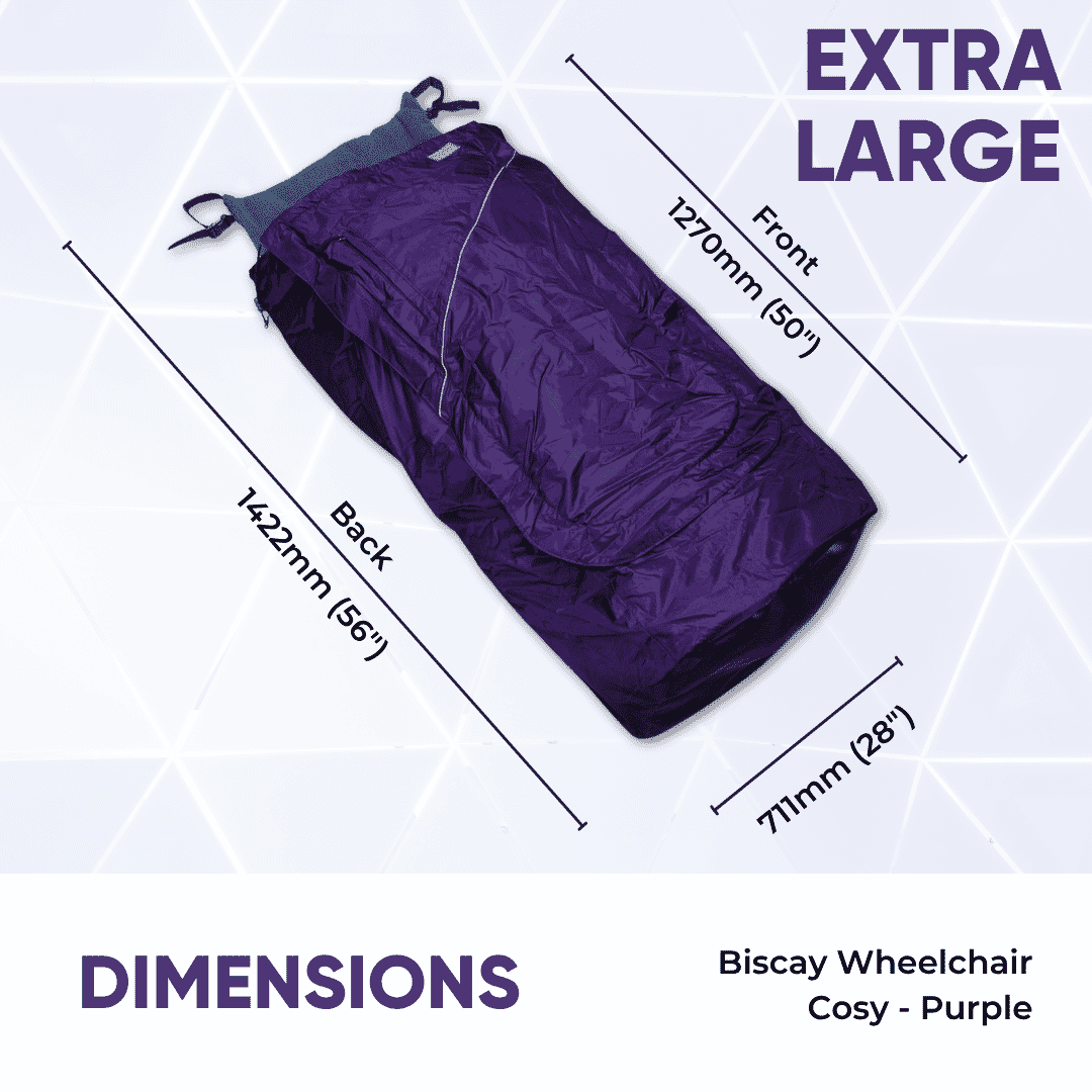 biscay deluxe wheelchair cosy purple dimensions extra large