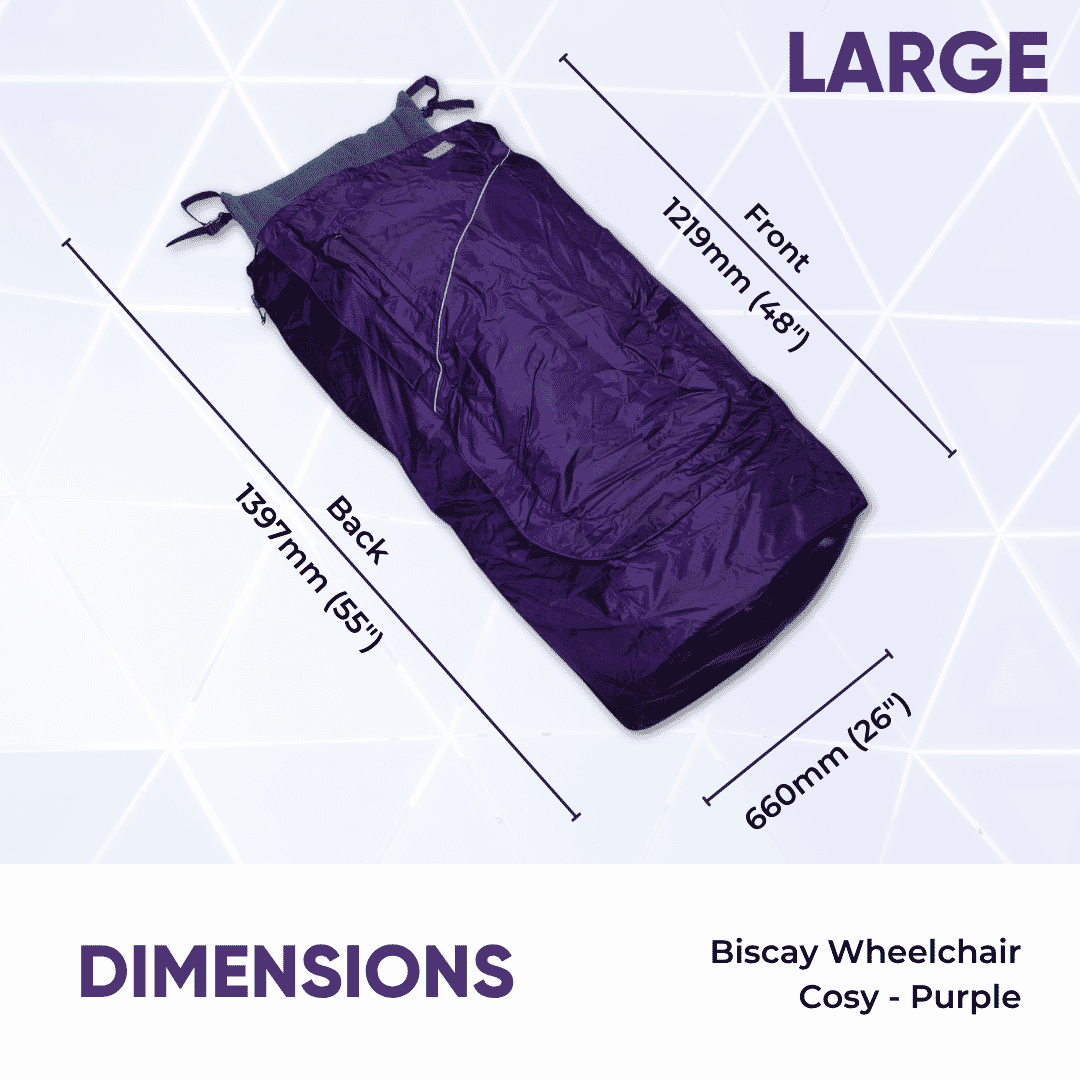 biscay deluxe wheelchair cosy purple dimensions large