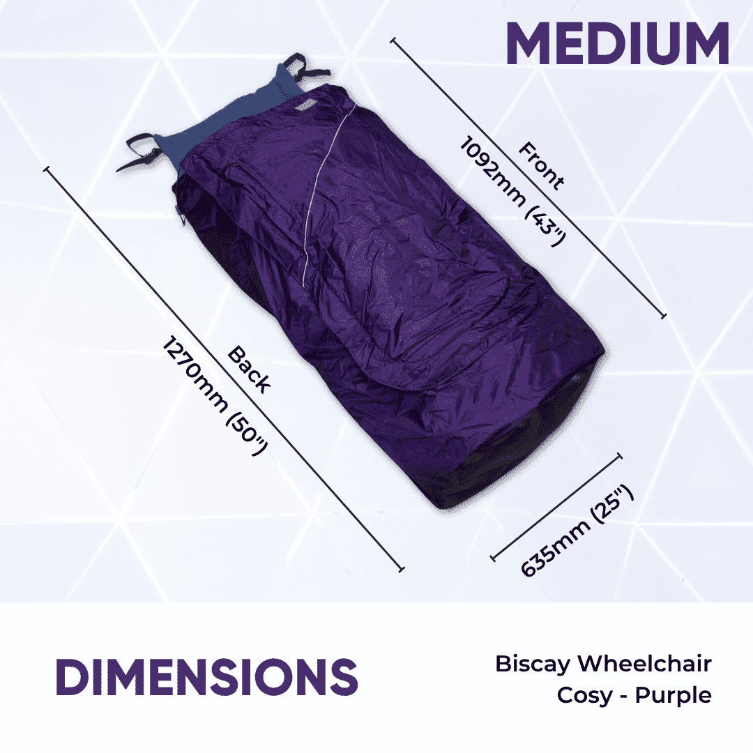 biscay deluxe wheelchair cosy purple dimensions medium