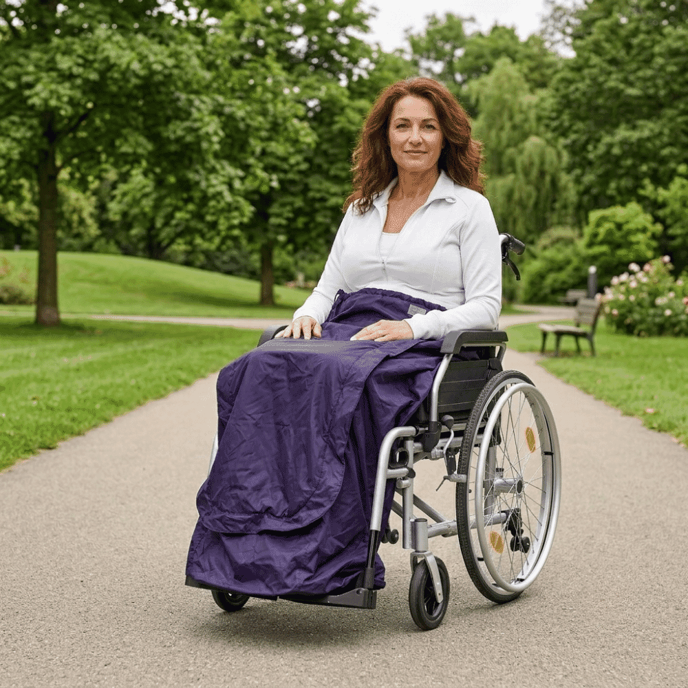 biscay deluxe wheelchair cosy purple lifestyle