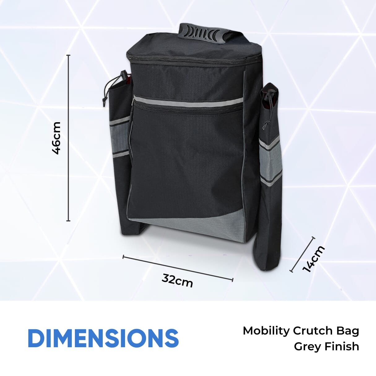 biscay mobility scooter crutch bag dimensions