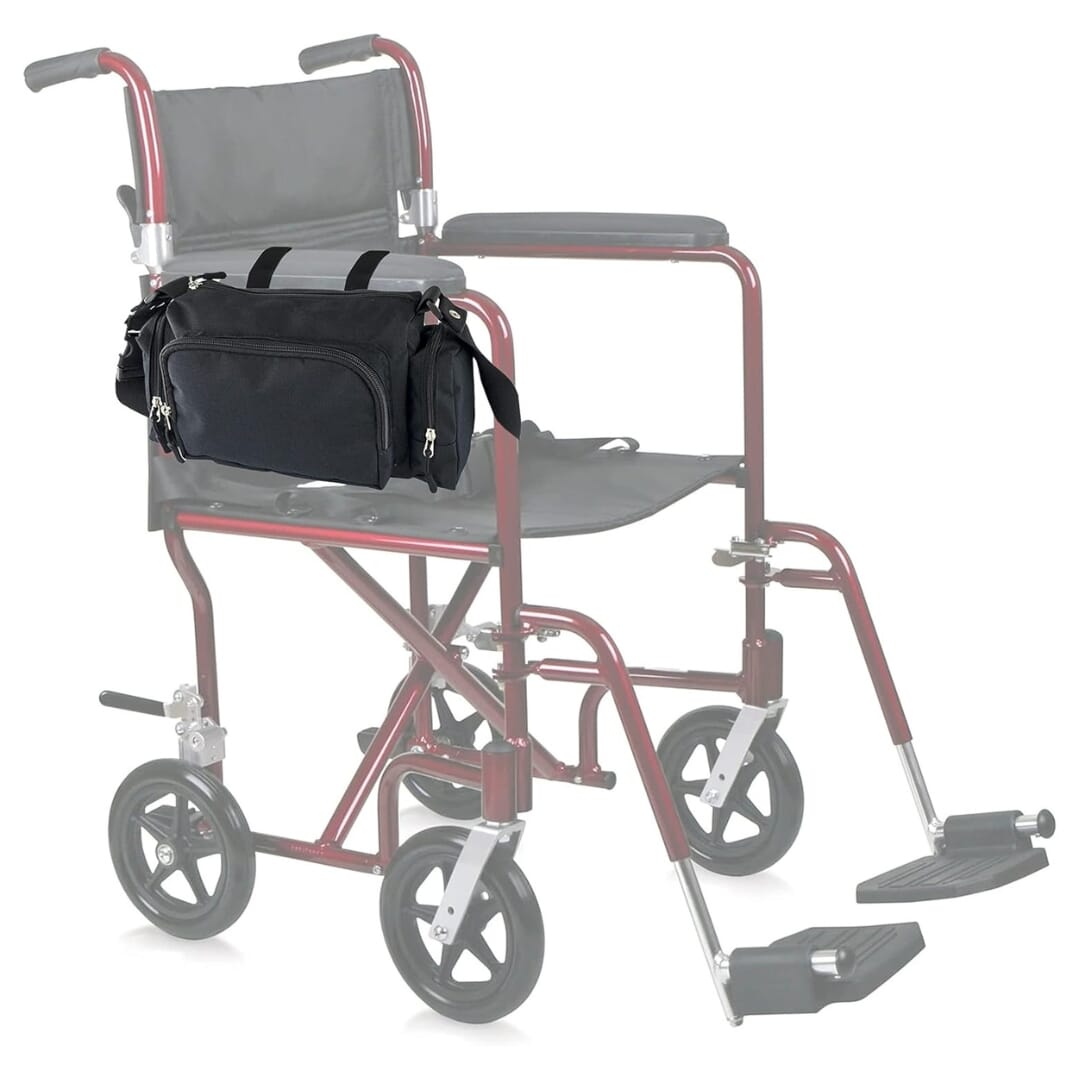 biscay security wheelchair bag on chair