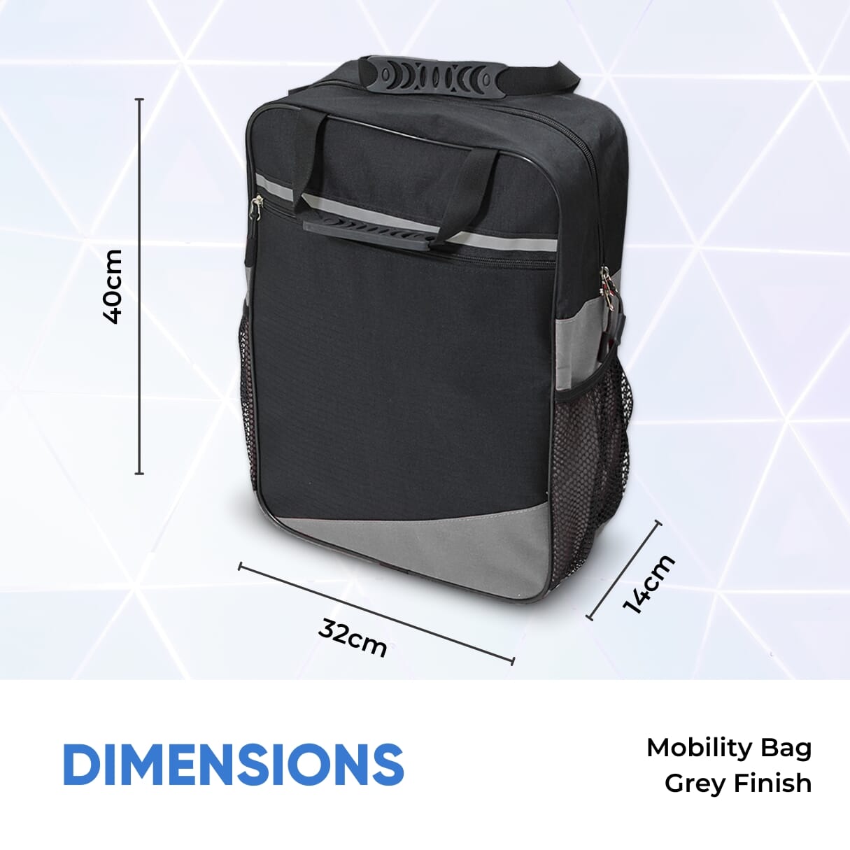 biscay wheelchair bag dimensions