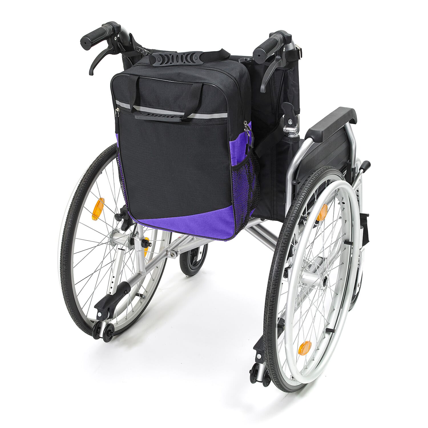 biscay wheelchair bag on wheelchair