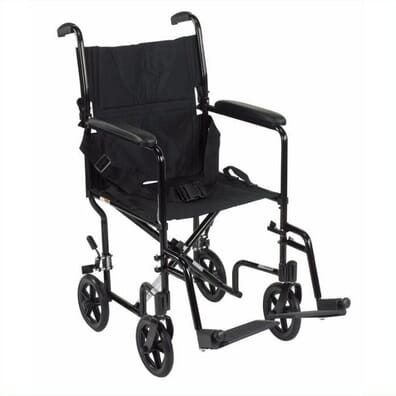 Black Lightweight Travel Wheelchair