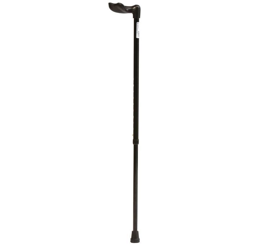 Black Palm Grip Walking Stick Aluminium Palm Grip Walking Stick Left Handed from Essential Aids
