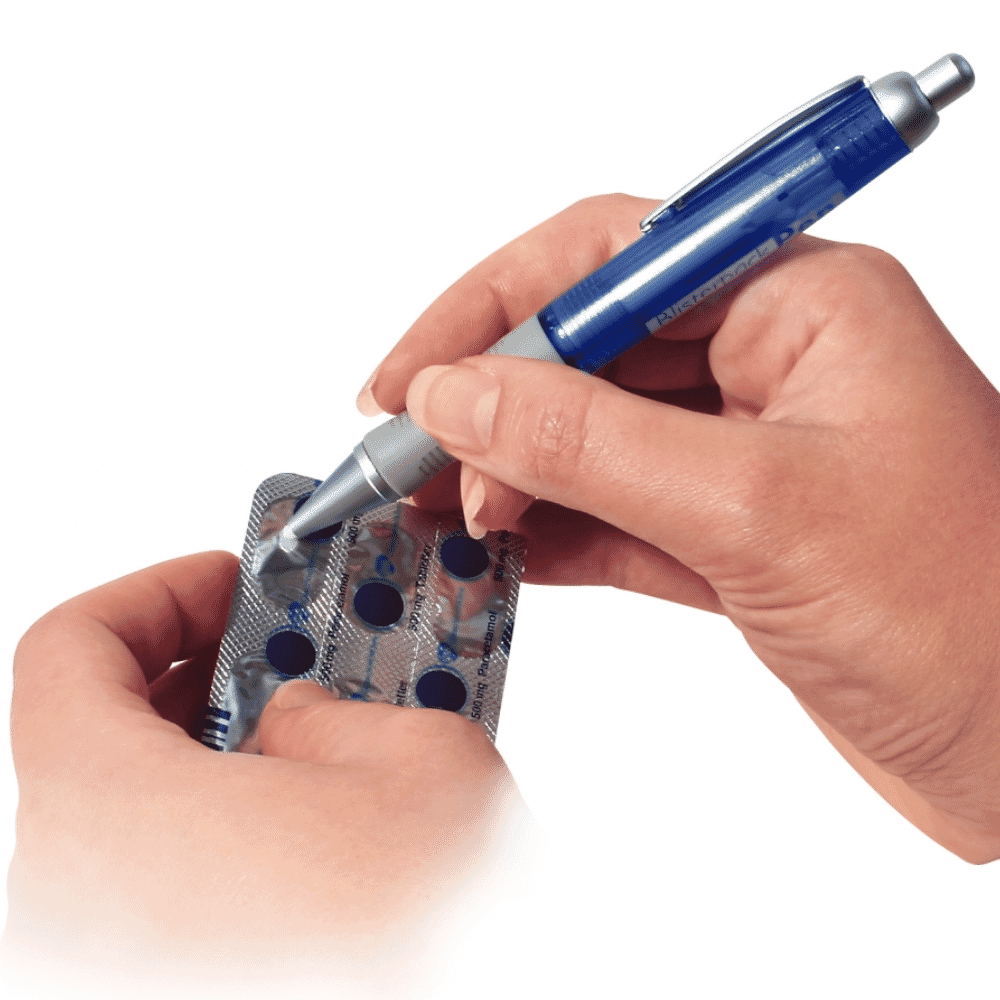 blister pen in use