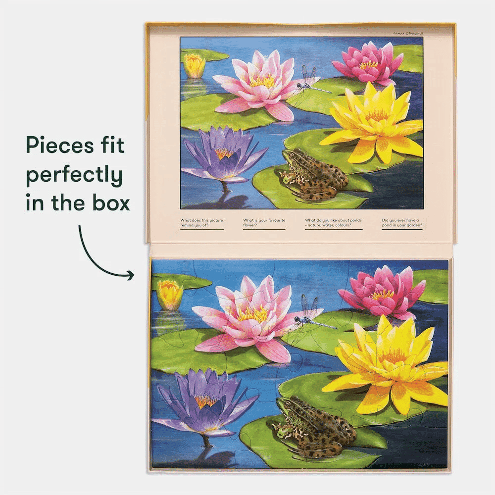 blooming lovely 13 piece puzzle lily pond 01