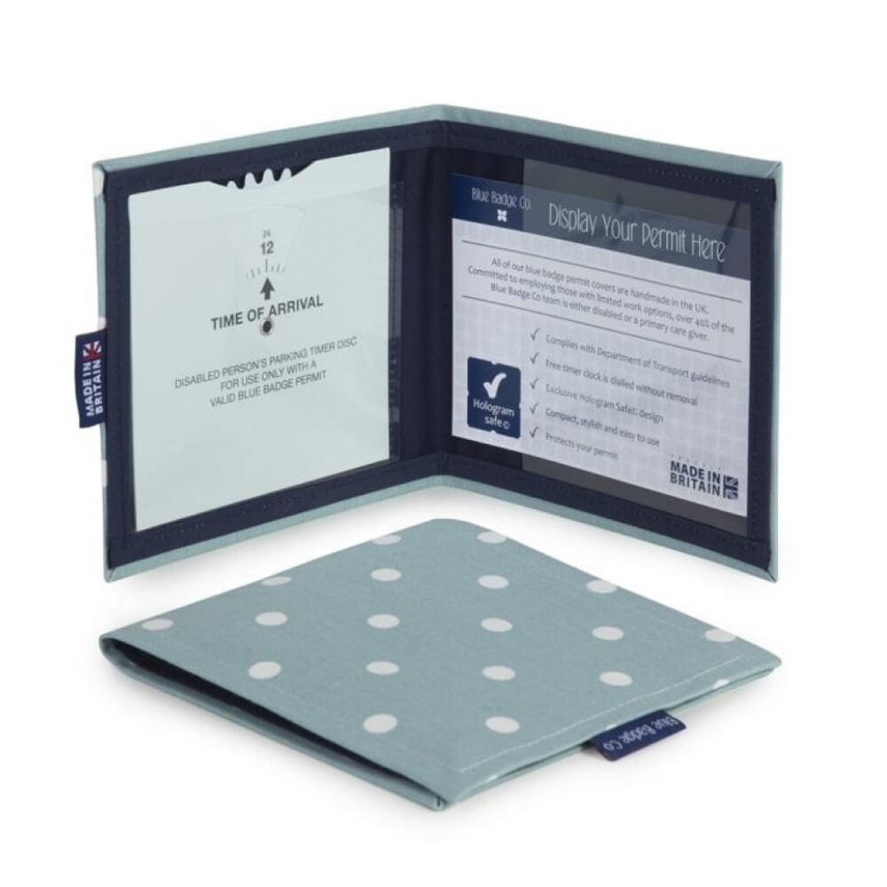 blue badge co permit holder aqua spotty open