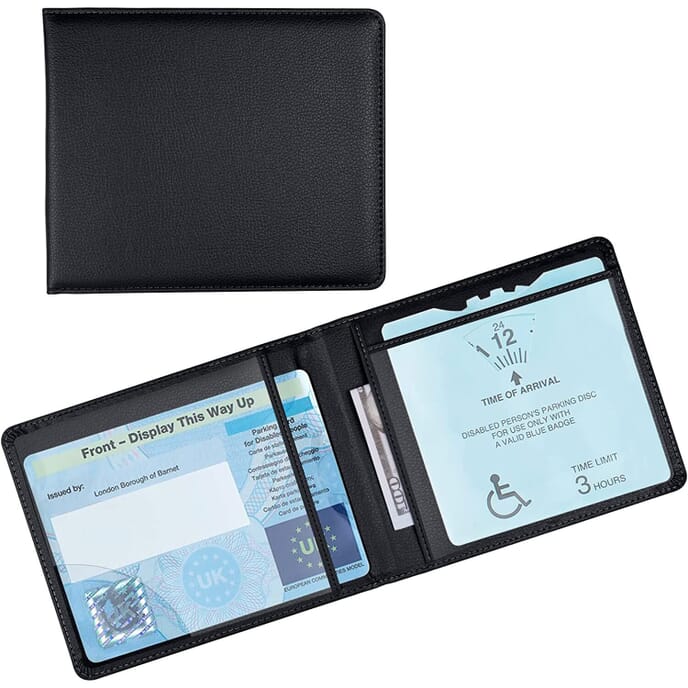 blue badge holder black