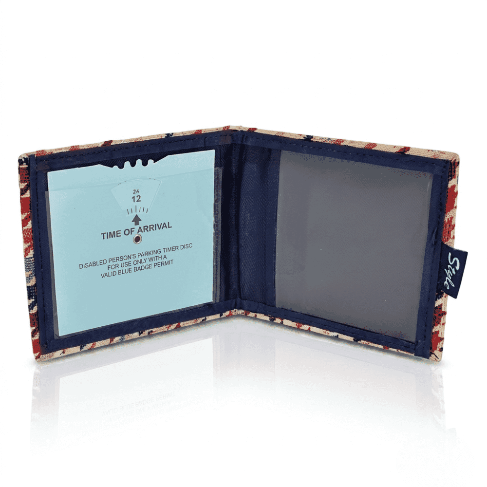 blue badge permit holder houndstooth open