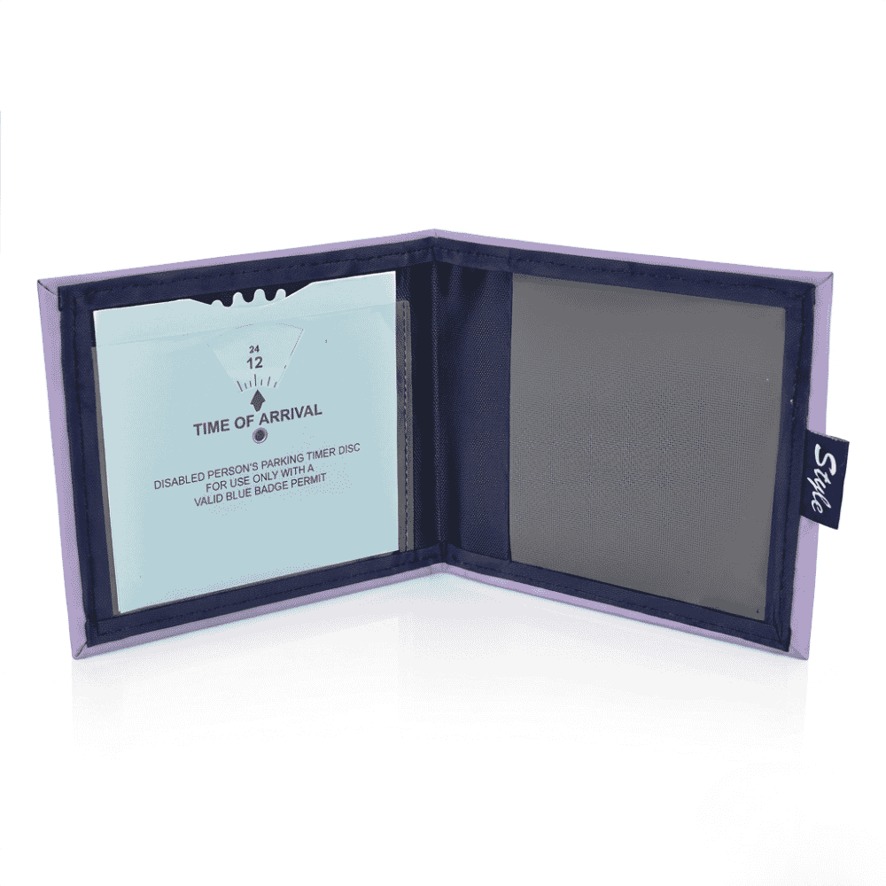 blue badge permit holder lilac open