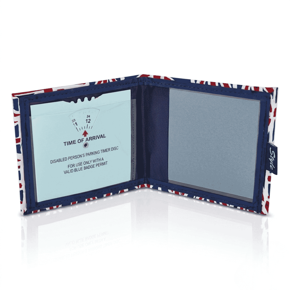blue badge permit holder union jack open