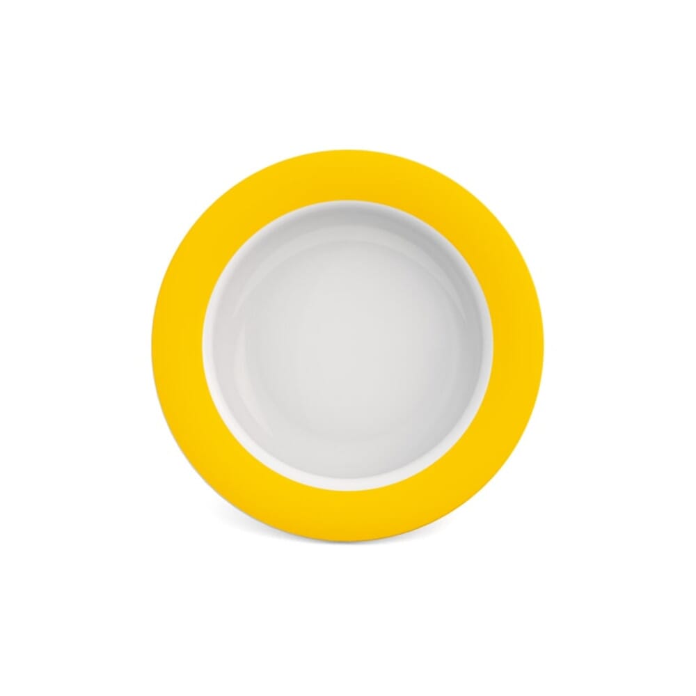 bowl with sloped base rim yellow