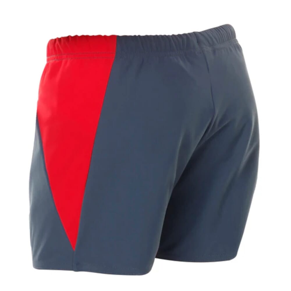 boys swim shorties red