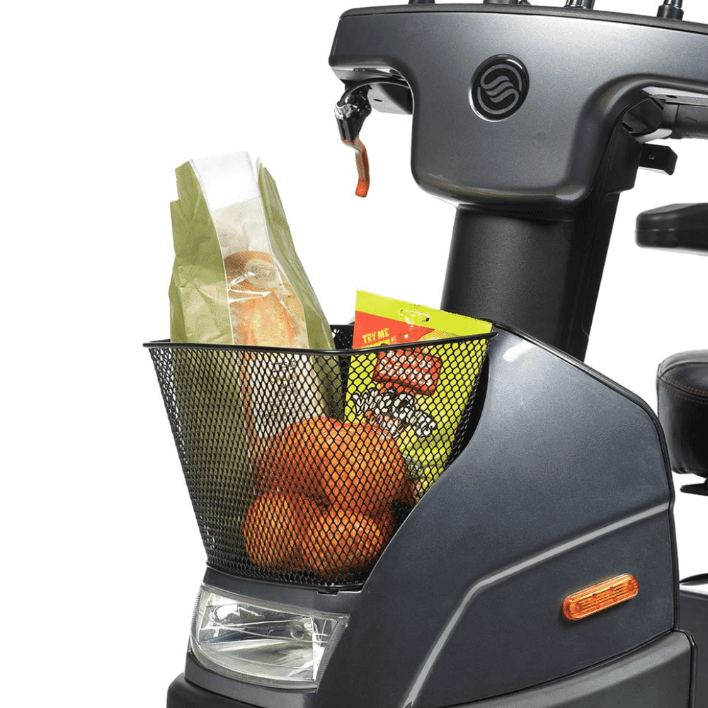 breeze midi 3 wheel mobility scooter front storage basket