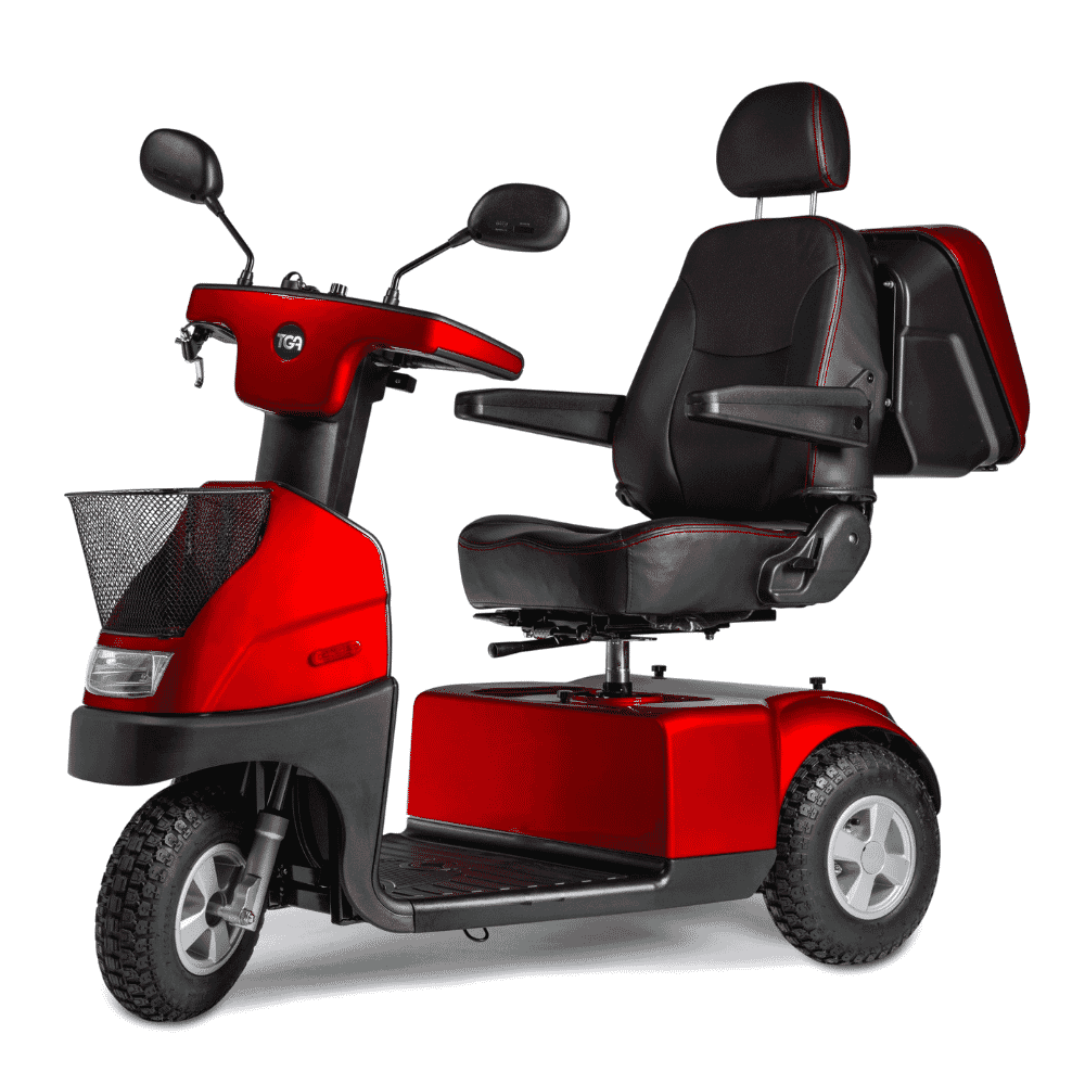 breeze midi 3 wheel mobility scooter red