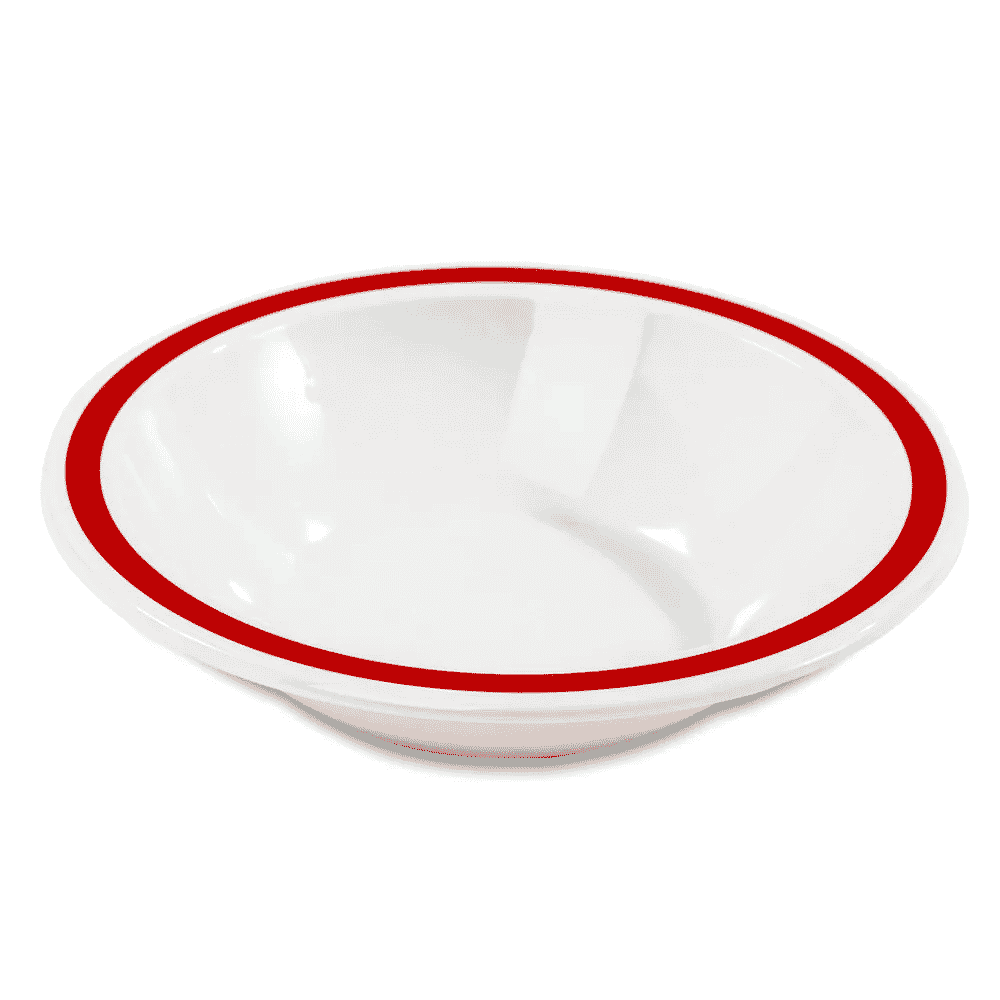 View Bright Red Rimmed Bowl information