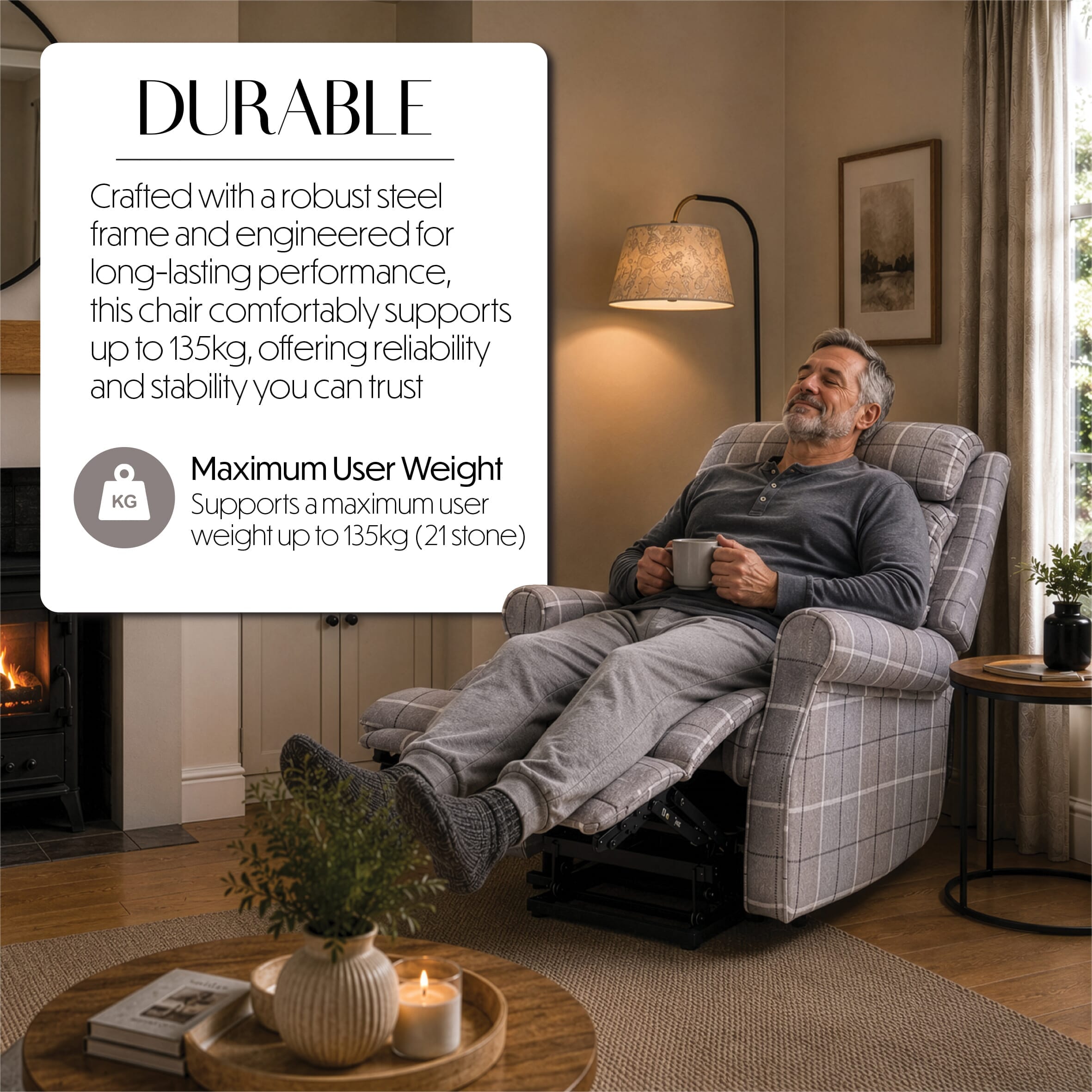 broadway dual motor riser recliner chair durable