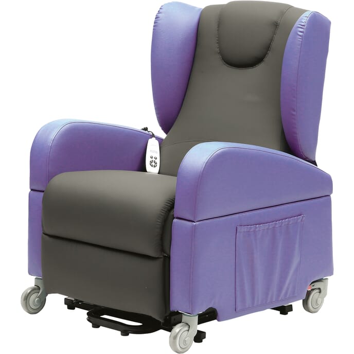 brookfield dual motor riser recliner purple and black