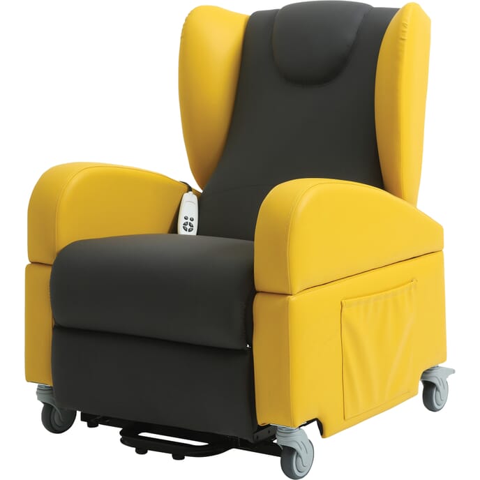 brookfield dual motor riser recliner yellow and black