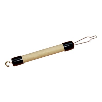 Button Hook / Zip Puller Wooden Handle