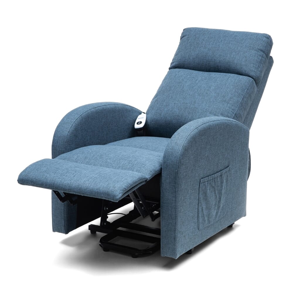 cansfield riser recliner chair blue fully reclined