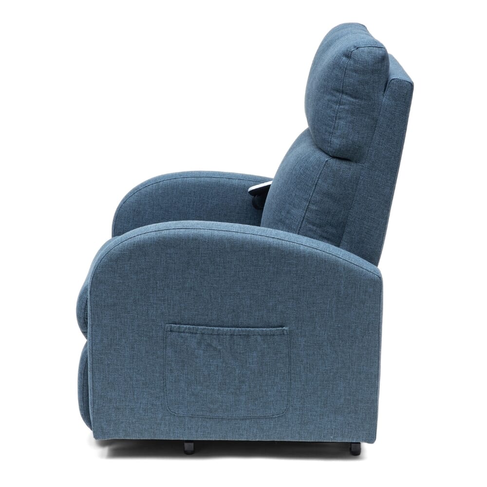 cansfield riser recliner chair blue side view