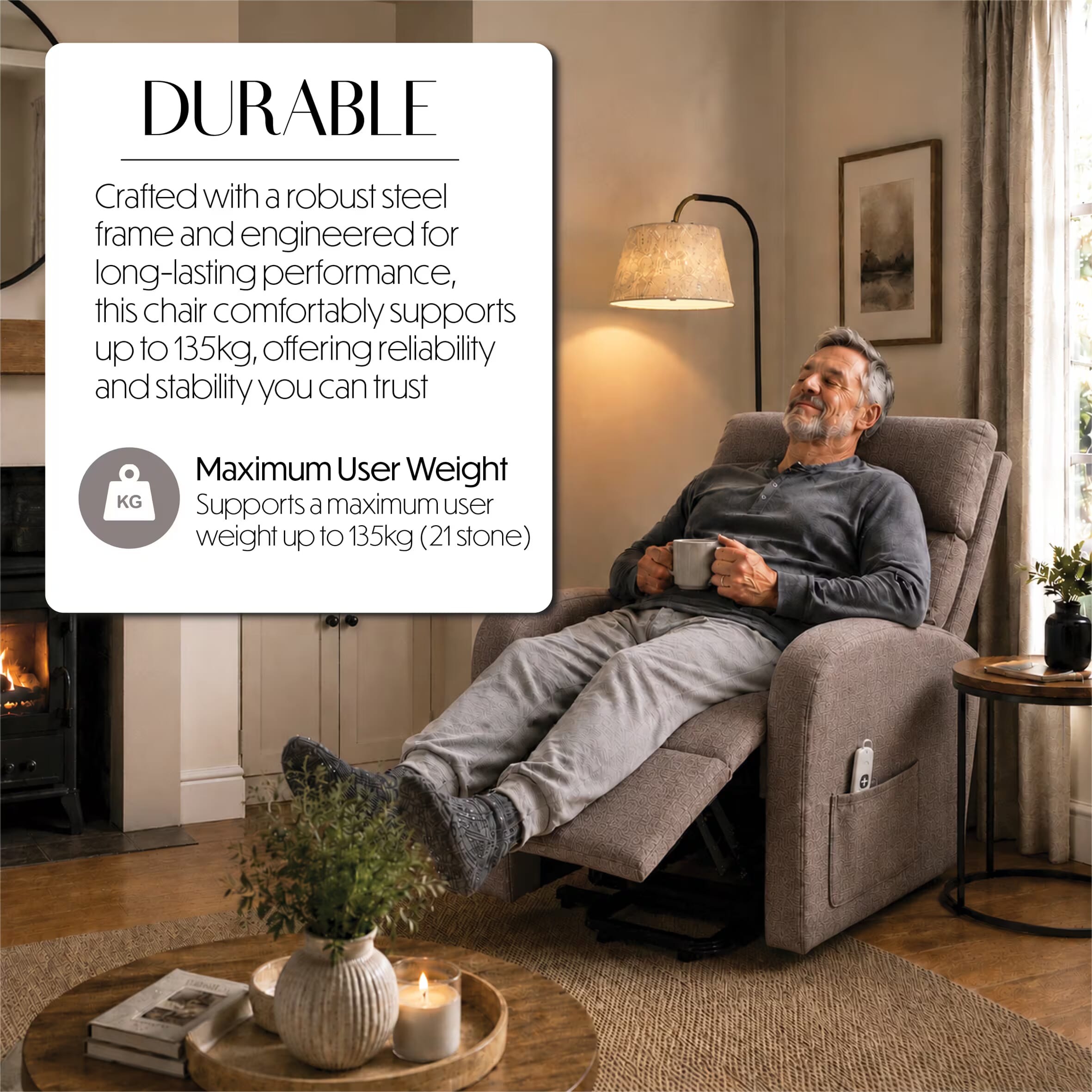 cansfield riser recliner chair mink durable
