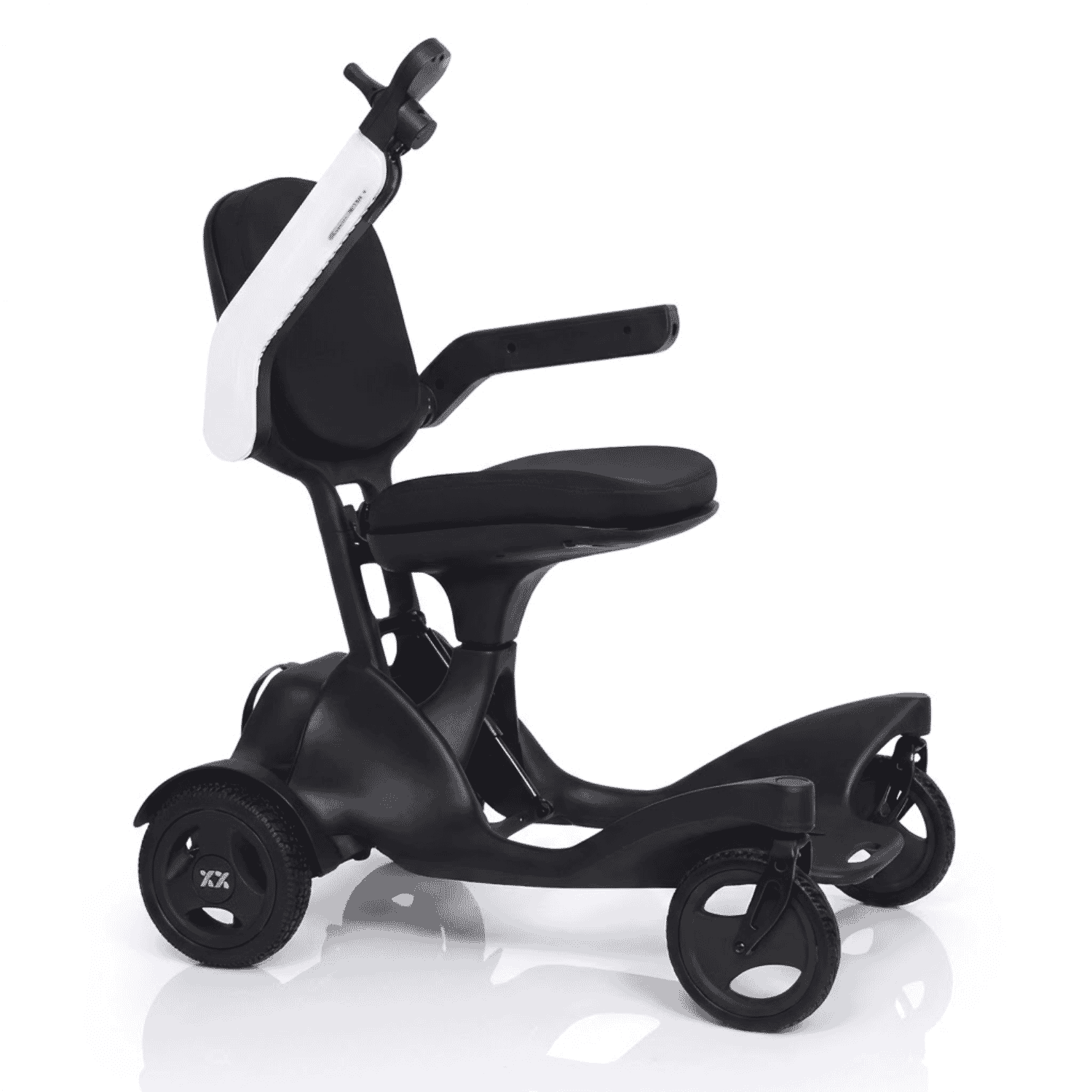 carbon fibre folding electric wheelchair black raised arm