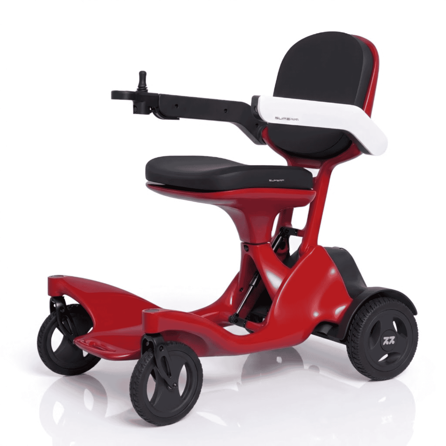 carbon fibre folding electric wheelchair red