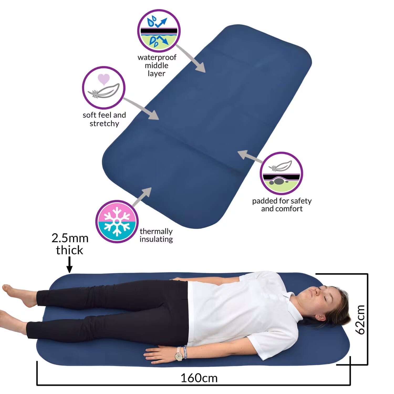 care designs adult changing mat large blue dimensions