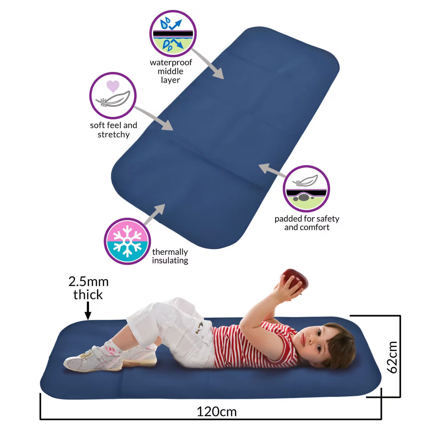 care designs adult changing mat small blue dimensiosn