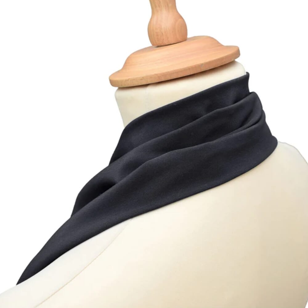 care designs cross scarf clothing protector black back