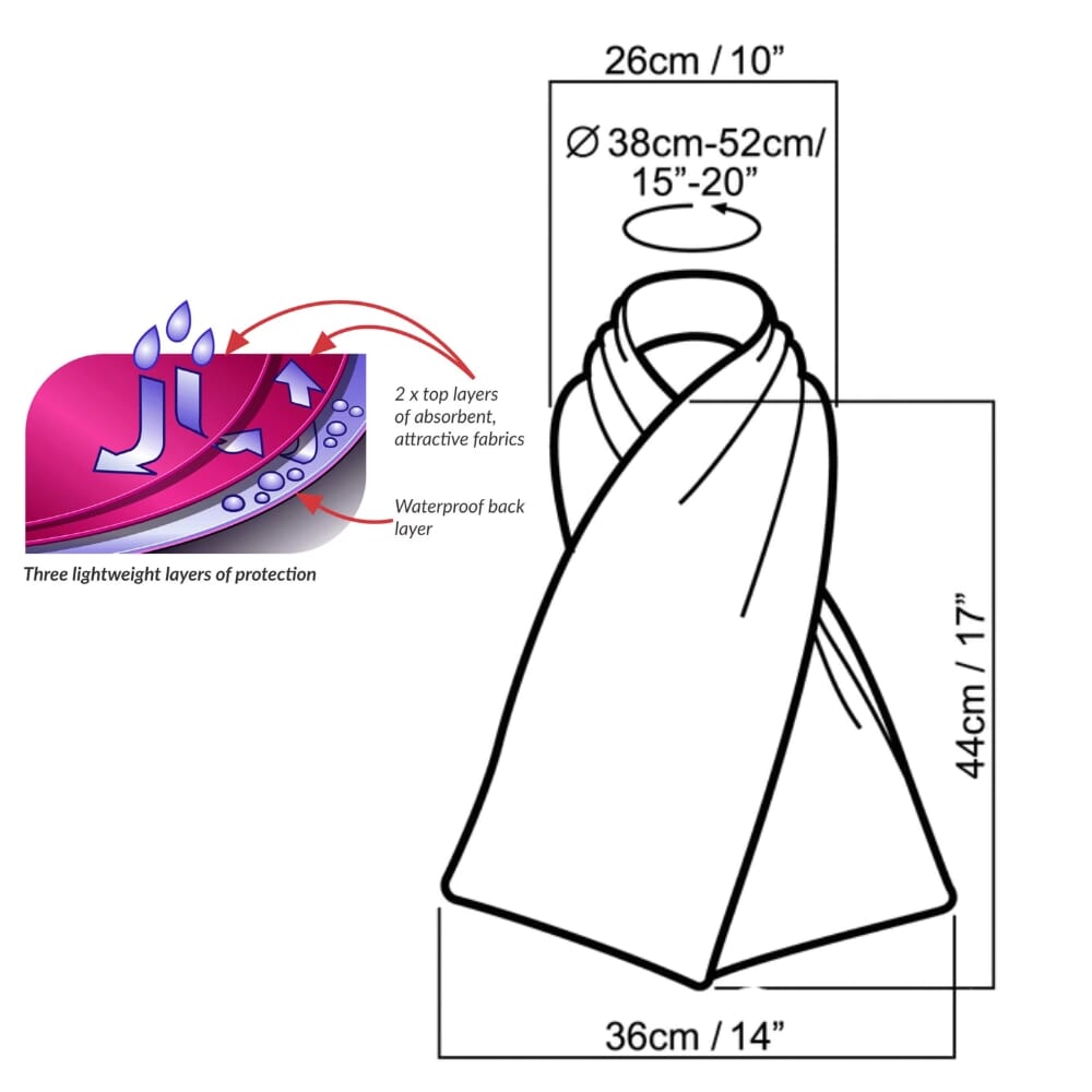 care designs cross scarf clothing protector dimensions