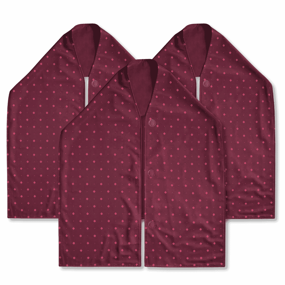 care designs straight scarf clothing protector burgundy pack of 3
