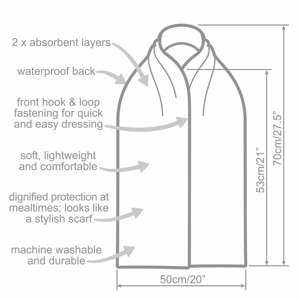 care designs straight scarf clothing protector dimensions