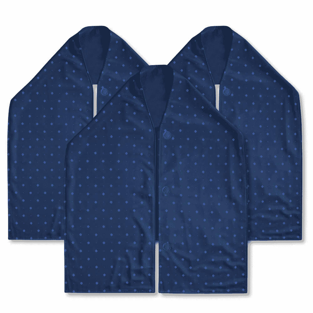 care designs straight scarf clothing protector navy pack of 3