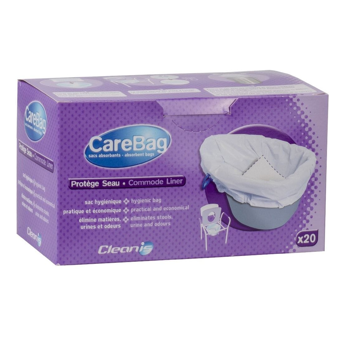 View Carebag Commode Liner 1 pack of 20 bags information