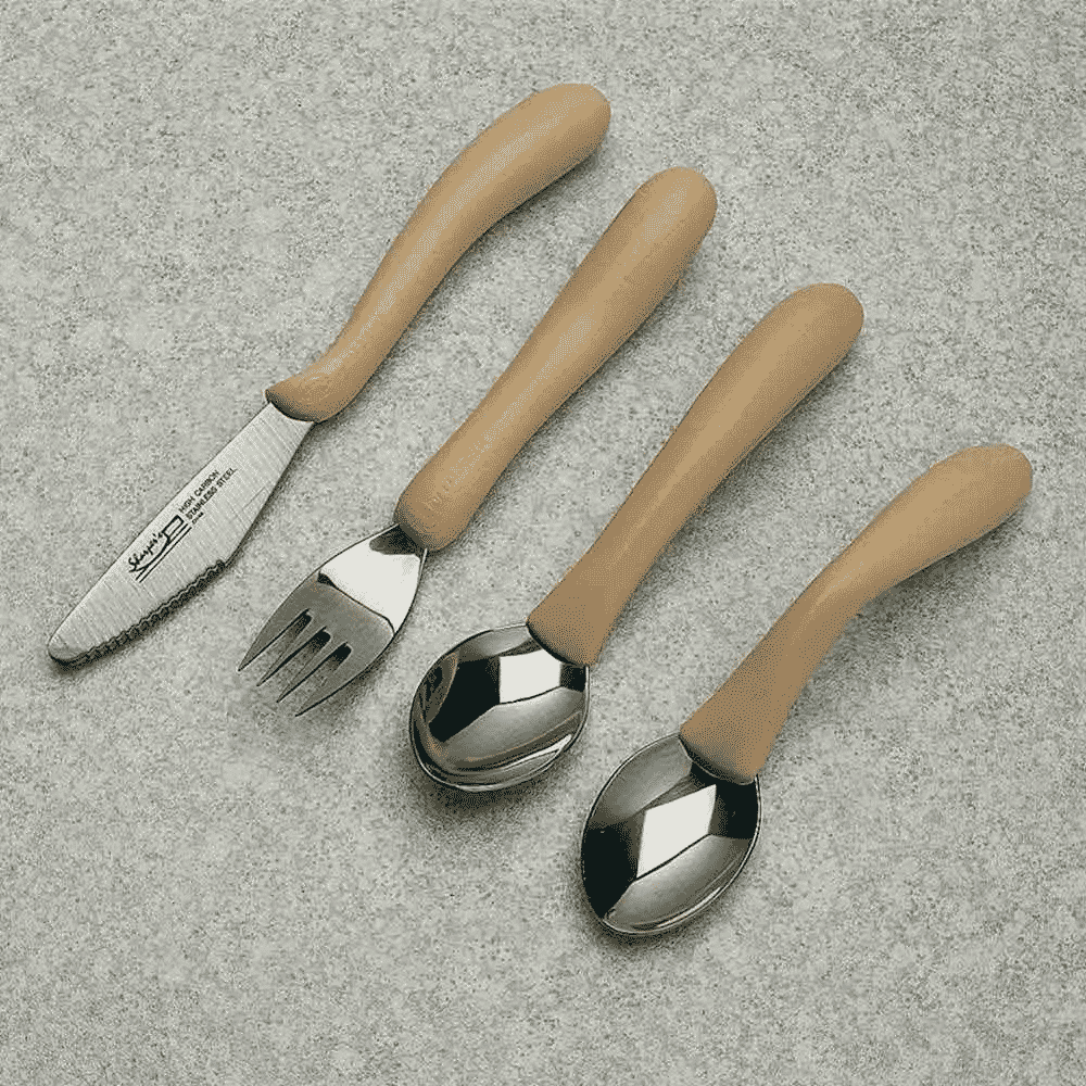 caring cutlery right angled spoon full set