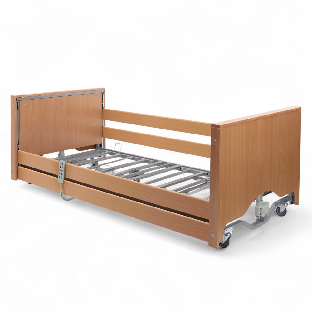 casa elite electric low bed with side rails covered ends
