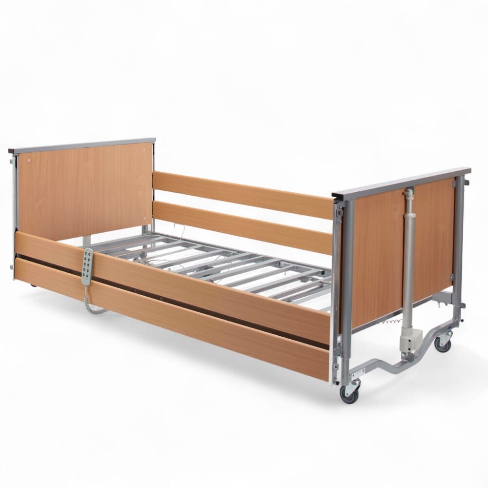 casa elite electric low bed with side rails
