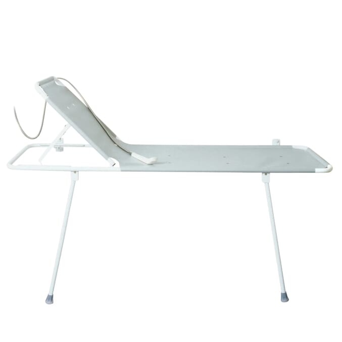 changing shower stretcher with adjustable back left