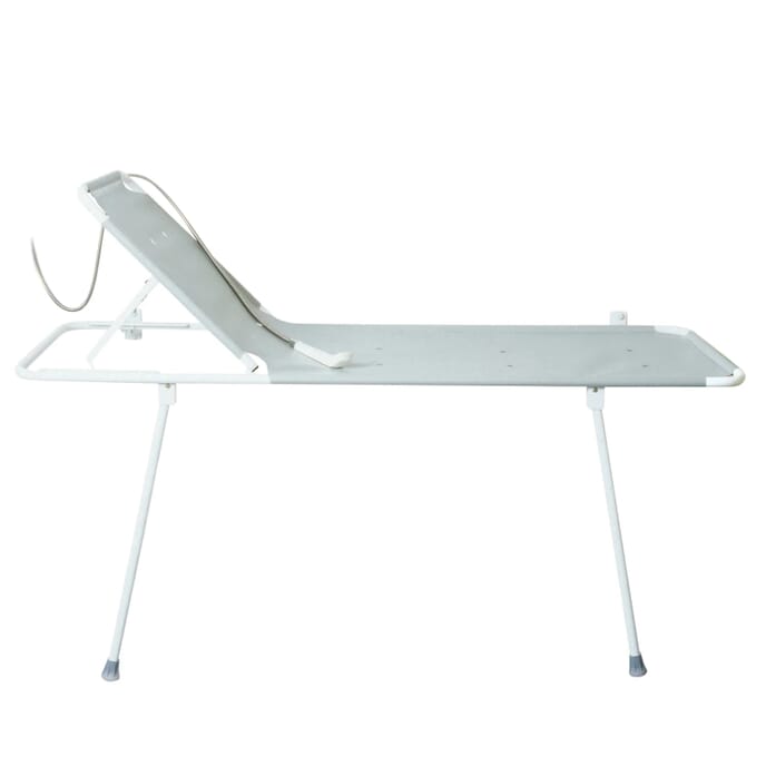 changing shower stretcher with adjustable back left