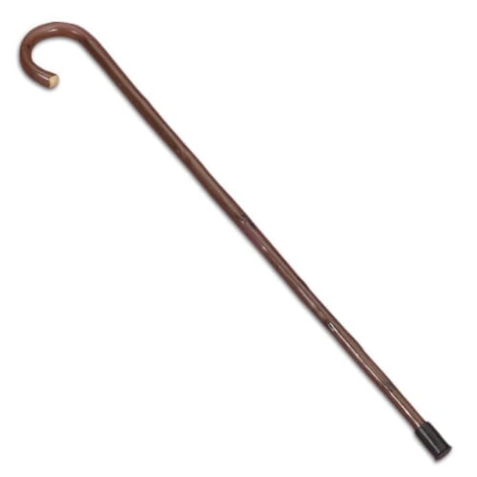 chestnut wooden walking stick