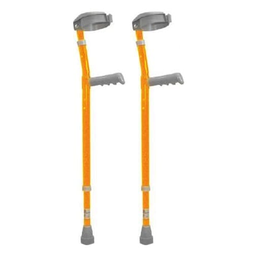View Childrens Aluminium Colour Crutches Paediatric Coloured Crutches Orange information