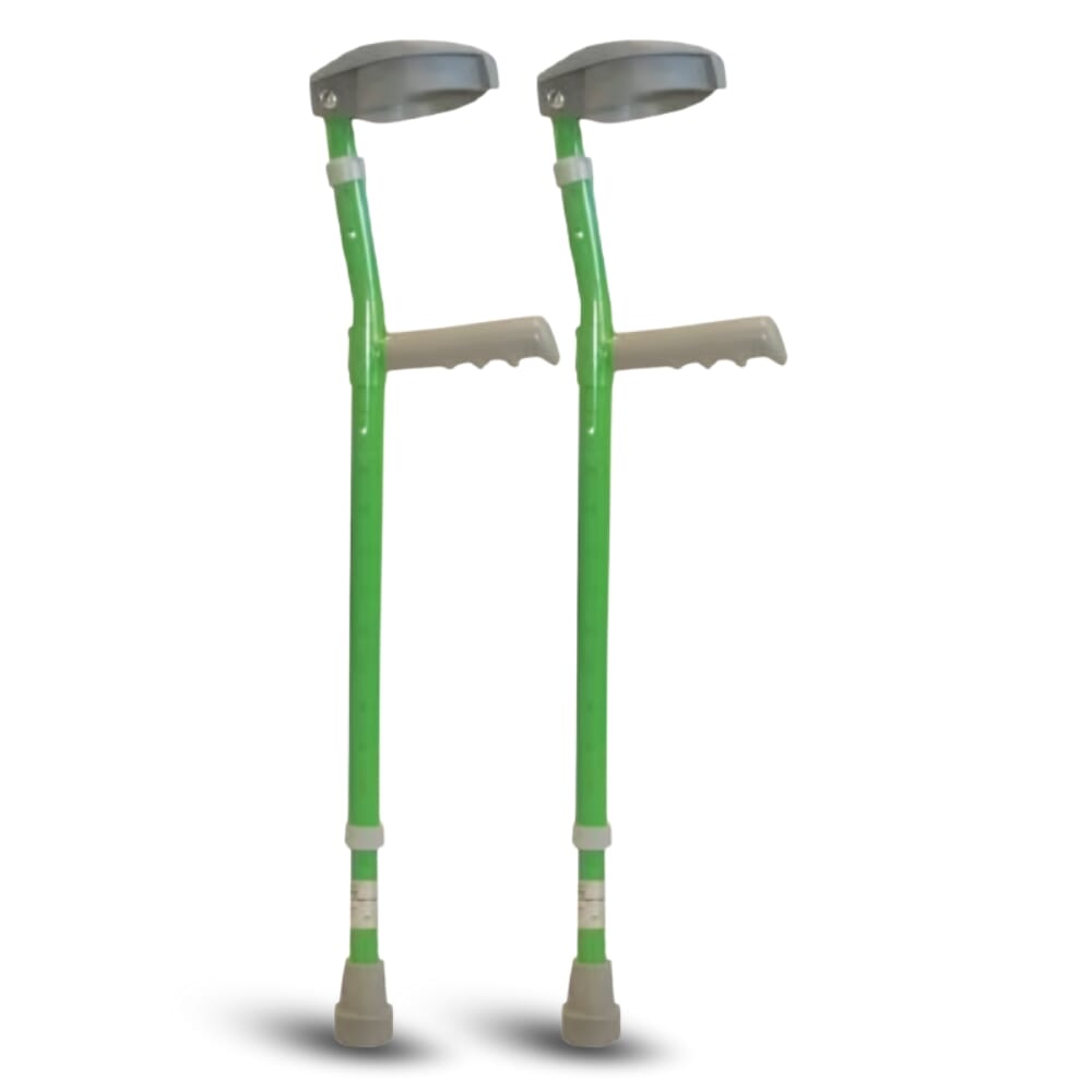Childrens Colour Crutches Green
