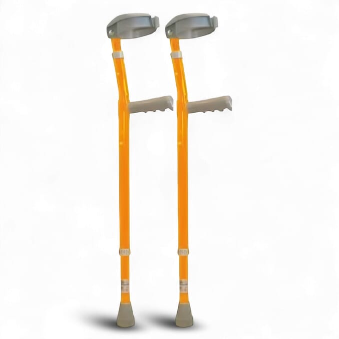 childrens colour crutches orange