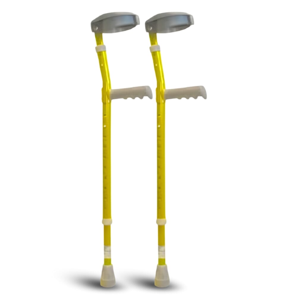 childrens colour crutches yellow