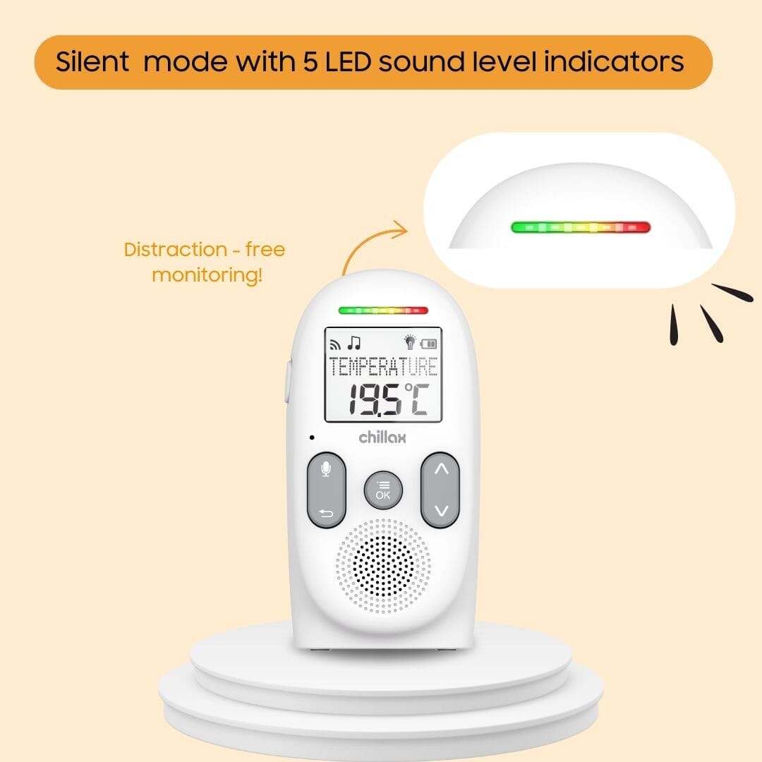 chillax cb360 portable audio monitor sound level led